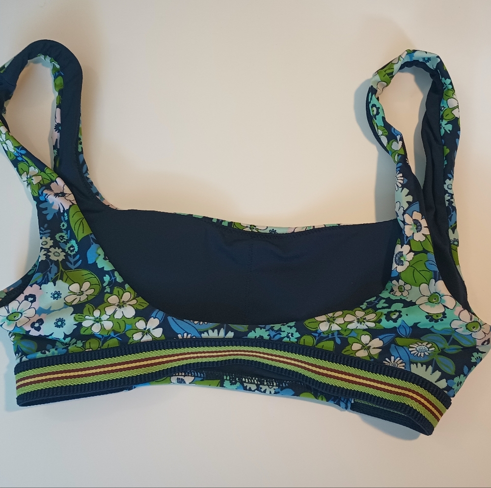 3/$25 Aerie Scoop Neck Floral Bikini Top Size XS - Picture 5 of 7